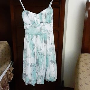 Watercolor floral dress with adjustable straps